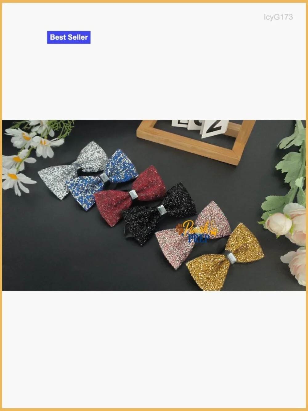 Sparkly Rhinestone Pre-Tied Bow Tie Adjustable for Men Party Wedding